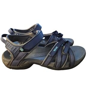 Teva Tirra Womens Athletic Hiking Sandals Navy Blue Grey Size 7